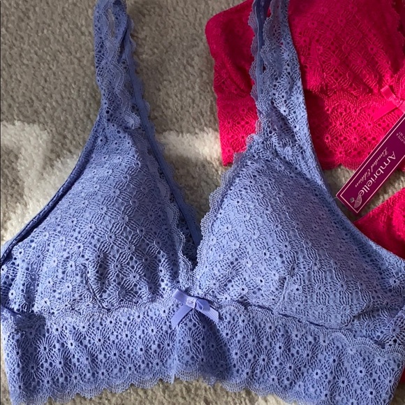 Ambrielle silky lace bralettes. - Picture 2 of 5